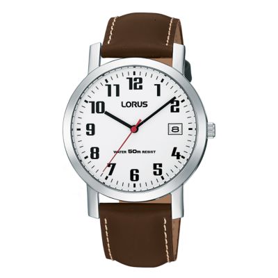 Lorus Men's Brown Strap Watch