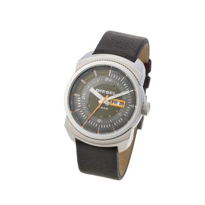 Diesel Men's Grey Dial Brown Leather Strap Watch - Product number 6905684