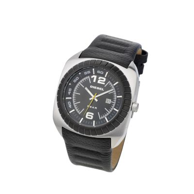 Diesel Men's Black Dial Black Leather Strap Watch - Product number 6905730