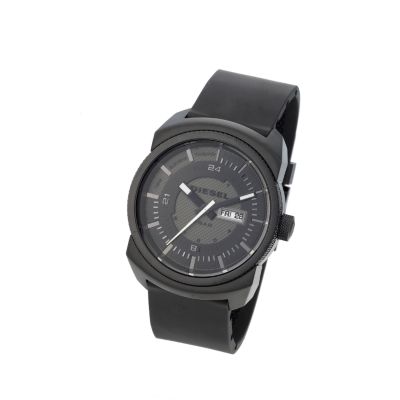 Diesel Men's IP Black Dial Rubber Strap Watch - Product number 6905854