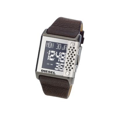 Diesel Men's Digital Dial Brown Leather Strap Watch - Product number 6905919