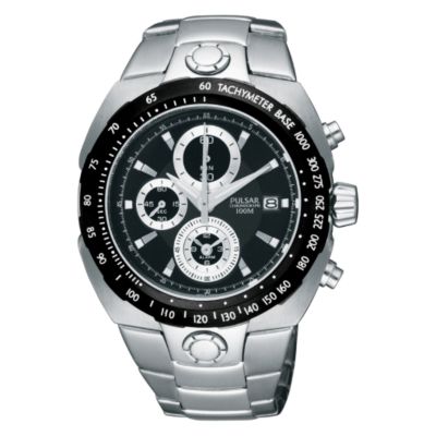 Pulsar Men's Stainless Steel Bracelet Chronograph Watch