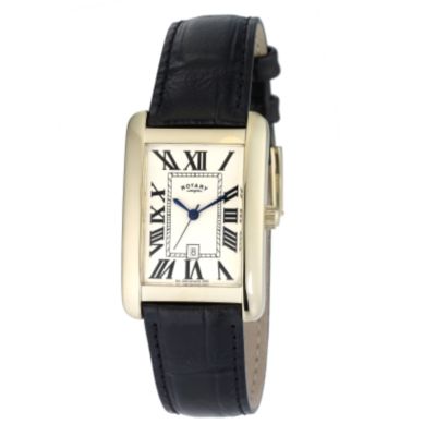 Rotary Men's Black Strap Watch