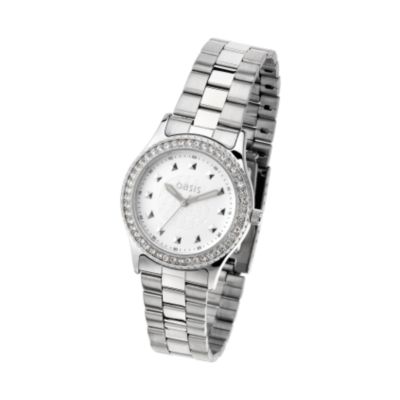 Oasis Ladies' Stone Set Stainless Steel Bracelet Watch