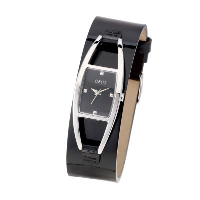 Oasis Ladies' Black Cuff Style Watch - Product number 6906710