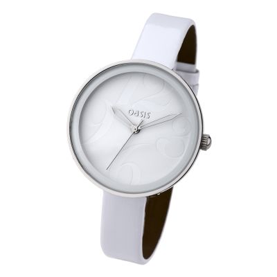 Oasis Ladies' White Embossed Dial Watch - Product number 6906826
