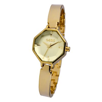 Oasis Ladies' Gold-Plated Bracelet Watch