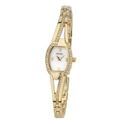 Sekonda Stone Set Gold-Plated Ladies