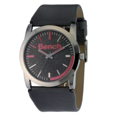 Bench Men's Black Strap Watch With Pink Detail - Product number 6907660