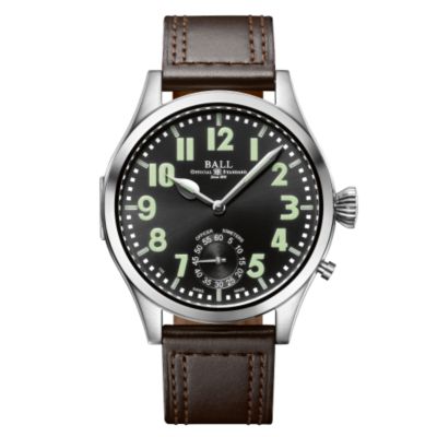 Officer mens brown strap watch