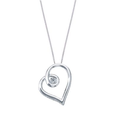 Loves Embrace 9ct white gold diamond heart