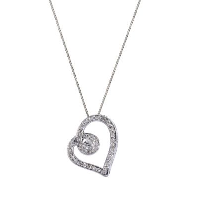 Loves Embrace 9ct white gold quarter carat