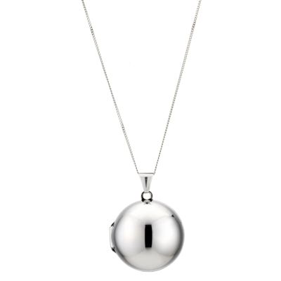 9ct white gold ball locket
