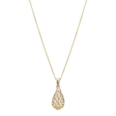 9ct yellow old cage pendant