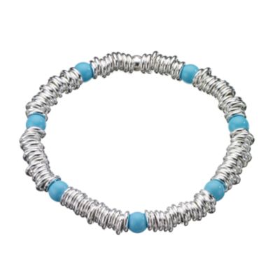 Silver and Simulated Turquoise Candy