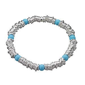 Silver and Simulated Turquoise Candy