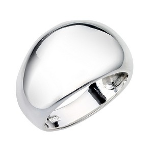 sterling Silver Dome Ring - Size L