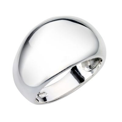 sterling Silver Dome Ring - Size N