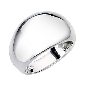sterling Silver Dome Ring - Size N