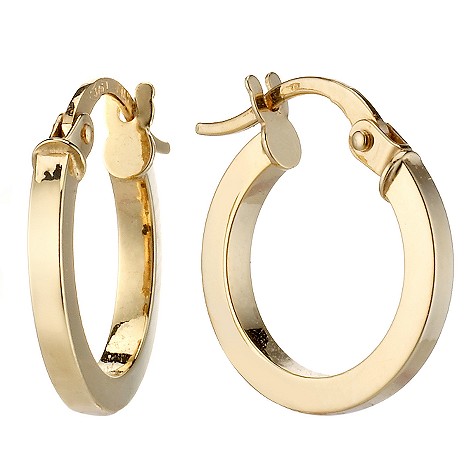9ct gold 10mm creole earrings