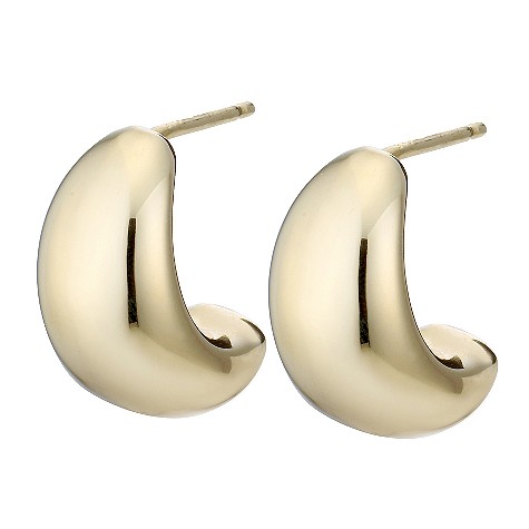 9ct gold polished stud earrings