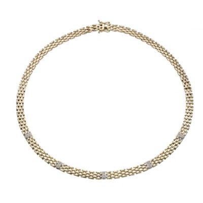17 diamond set panther necklace