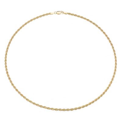 9ct gold 18" solid rope chain - Product number 8001790