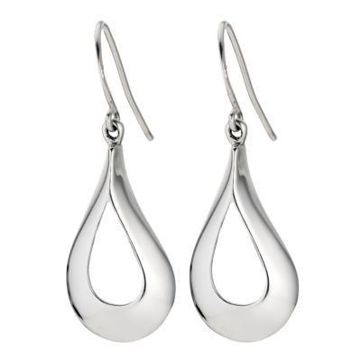 sterling Silver Open Teardrop Earrings