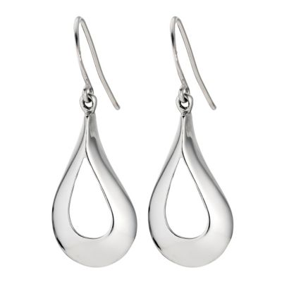 sterling Silver Open Teardrop Earrings