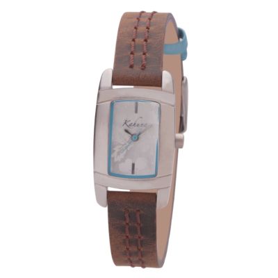 Kahuna Ladies' Silver Dial Brown Leather Strap Watch - Product number 8002541