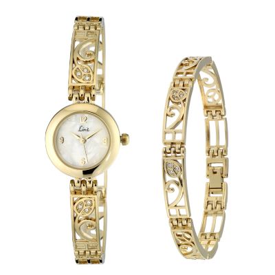 Limit Vintage Gold-Plated Watch and Bangle Gift Set - Product number 8003343