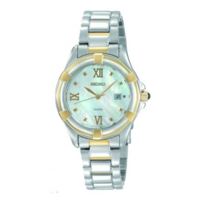Seiko ladies' two colour bracelet watch - Product number 8003572