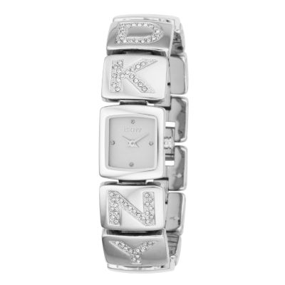 dkny Logo ladies stone set watch