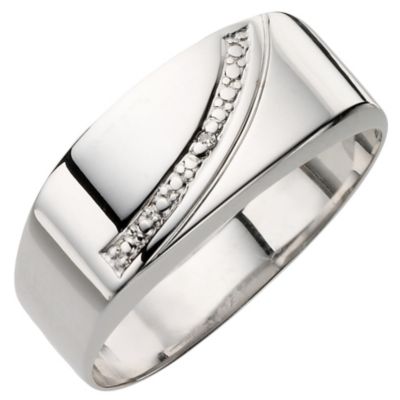 9ct White Gold Diamond Ring