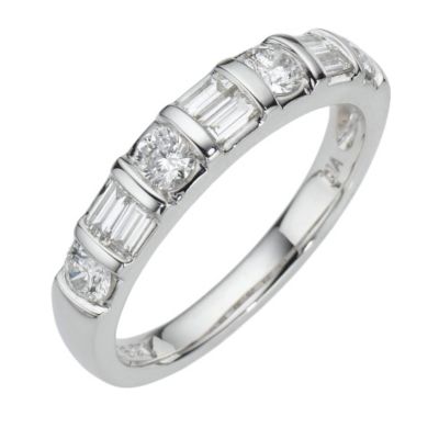 Platinum three quarter carat diamond ring