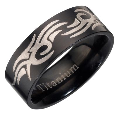 Black Titanium Tribal Ring - Product number 8011850