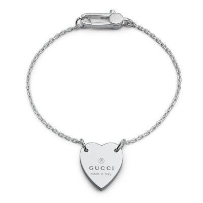 Gucci Trademark sterling silver heart bracelet 18cm - Product number 8018359