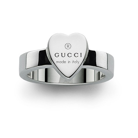 Gucci sterling silver heart ring