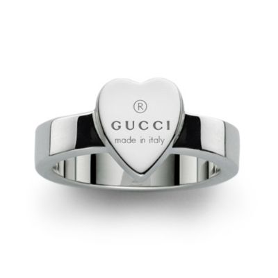 Gucci sterling silver heart ring