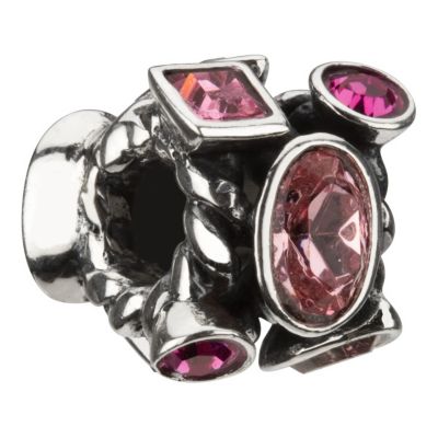 Chamilia - silver marquise pink crystal bead - Product number 8020469