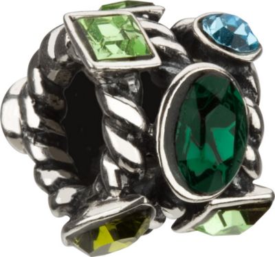 Chamilia - silver marquise green crystal bead - Product number 8020477
