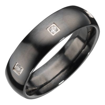 Titanium and Diamond Ring