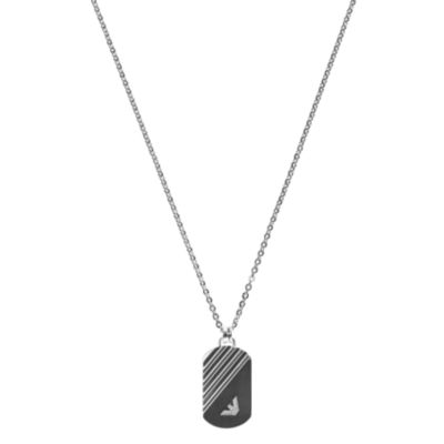 Armani dog tag necklace