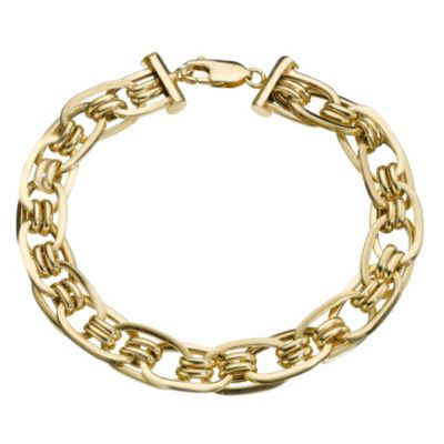 9ct Yellow Gold Fancy Oval Link Bracelet - Product number 8022801