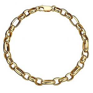 9ct Yellow Gold Small and Large Oval Link Belcher
