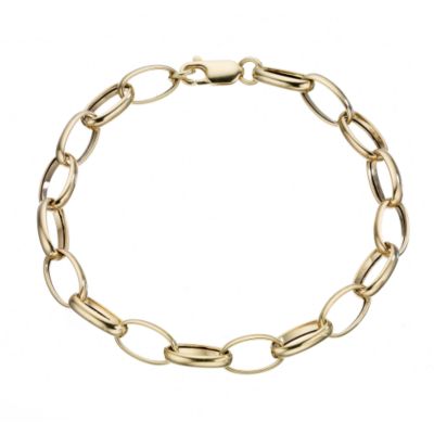 9ct Yellow Gold Oval Bracelet