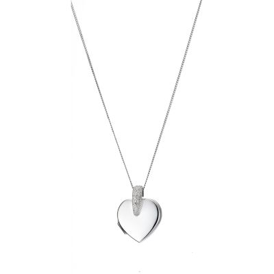 9ct white gold diamond locket