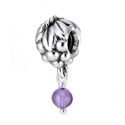 Pandora Sterling Silver Amethyst Drop Bead