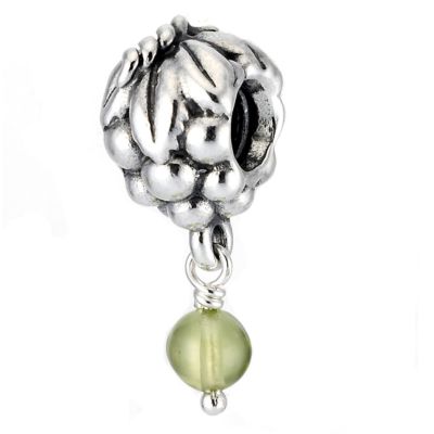 pandora Sterling Silver Peridot Drop Bead