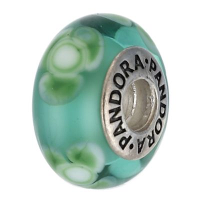 pandora Sterling Silver Murano Glass Turquoise